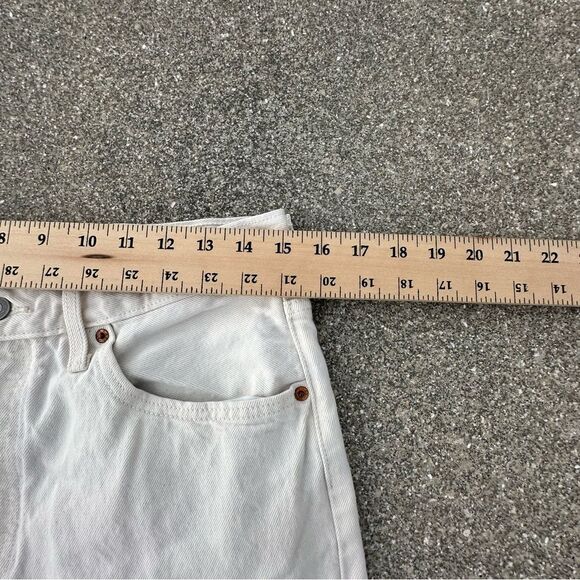 Levis 501 Butterfly Jeans Womens 30x28 Straight White Denim Button Fly Festival - Picture 2 of 12